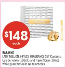 Shoppers Drug Mart RABANNE LADY MILLION 2-PIECE FRAGRANCE SET Contains: Eau de Toilete (100mL) and Travel Spray (10mL) offer