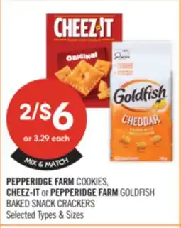 Shoppers Drug Mart PEPPERIDGE FARM COOKIES, CHEEZ-IT or PEPPERIDGE FARM GOLDFISH BAKED SNACK CRACKERS offer