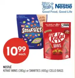 Shoppers Drug Mart NESTLÉ KITKAT MINIS (380g) or SMARTIES (400g) CELLO BAGS offer