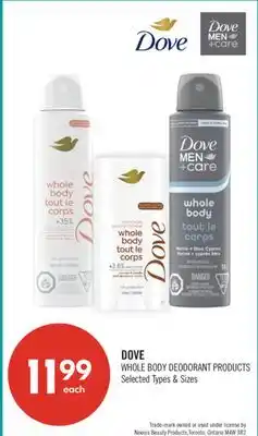 Shoppers Drug Mart DOVE WHOLE BODY DEODORANT PRODUCTS offer