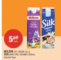 Shoppers Drug Mart NEILSON 18% CREAM (1L) or SILK DAIRY FREE CREAMER (890mL) offer