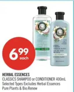 Shoppers Drug Mart HERBAL ESSENCES CLASSICS SHAMPOO or CONDITIONER offer