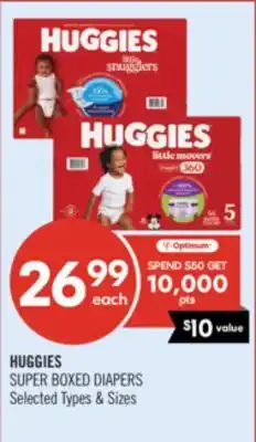 Shoppers Drug Mart HUGGIES SUPER BOXED DIAPERS offer