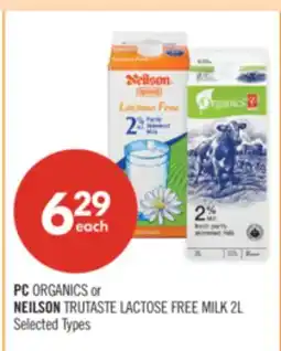 Shoppers Drug Mart PC ORGANICS or NEILSON TRUTASTE LACTOSE FREE MILK offer