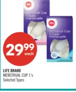 Shoppers Drug Mart LIFE BRAND MENSTRUAL CUP offer