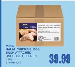 Wholesale Club MINA HALAL CHICKEN LEGS BACK ATTACHED offer