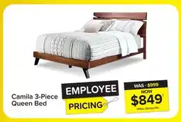 Leon's Camila 3-Piece Queen Bed - Rustic Brown offer