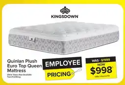 Leon's Kingsdown Quinlan Plush Euro Top Queen Mattress offer