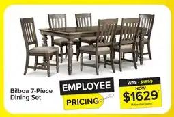 Leon's Bilboa 7-Piece Extendable Dining Set - Roasted Oak offer