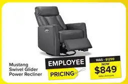 Leon's Mustang Swivel Glider Power Recliner offer