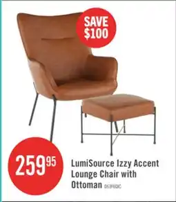 The Brick LumiSource Izzy Accent Lounge Chair with Ottoman offer