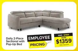 Leon's Dolly 2-Piece Sectional with Pop-Up Bed - Beige offer