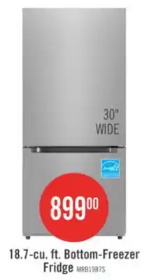 The Brick Midea 18.7 Cu. Ft. Bottom-Freezer Refrigerator - MRB19B7AST offer