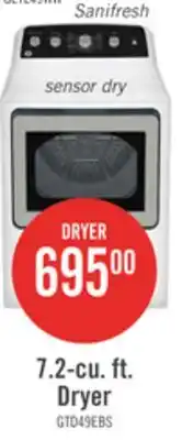 The Brick GE 7.2 Cu. Ft. Electric Dryer with SaniFresh Cycle – White - GTD49EBMRWS offer