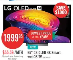 The Brick LG 65 C6 OLED 4K Smart webOS TV (OLED65C6PUA.ACC) - 2026 Model offer