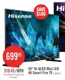 The Brick HISENSE 55 QD8SF Hi-QLED Mini-LED 4K Smart Fire TV (55QD8SF) – 2026 Model offer