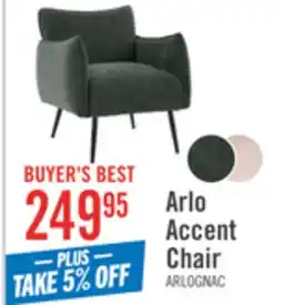 The Brick Arlo 29.5 Linen-Look Fabric Accent Chair – Green offer