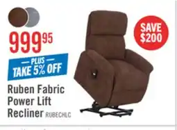 The Brick Ruben 32 Chenille Fabric Power Lift Reclining Chair - Chocolate Brown offer
