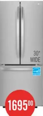 The Brick LG 30 22 Cu. Ft. French-Door Refrigerator - Smudge Proof Stainless Steel - LRFNS2200S offer