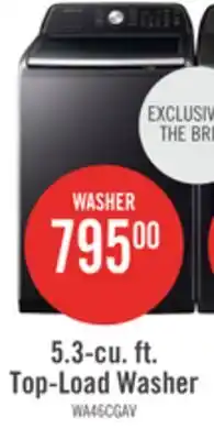 The Brick Samsung 5.4 Cu. Ft. Top-Load Washer - Black Stainless Steel - WA46CG3505AVA4 offer