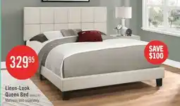 The Brick Queen Size Beige Linen-look Bed offer