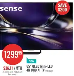 The Brick Hisense 65 U7SG Mini-LED QLED 4K UHD AI Anti-Glare TV (65U7SG) - 2026 Model offer