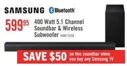 The Brick SAMSUNG B-Series 5.1 Channel Soundbar with Wireless Subwoofer (HW-B750F/ZC) offer