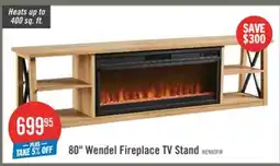 The Brick Wendel 80 Electric Fireplace Tv Stand with Storage for TVs up to 85 – Natural Oak offer
