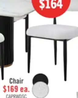 The Brick Kort & Co. Capri Dining Chair with Boucle Fabric & Gold Accent, Metal - White offer