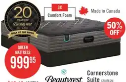 The Brick Beautyrest Black Hotel Cornerstone Suite Tight Top Firm Queen Mattress offer