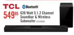 The Brick TCL Q75H Q-Class 5.1.2 Channel 620W Soundbar with Wireless Subwoofer (Q75H) offer