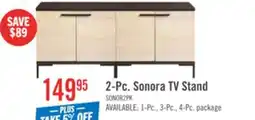 The Brick Sonora 2-piece TV Stand with Storage for TVs up to 60- Dark Oak offer