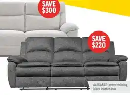 The Brick Spencer 80.9 Chenille Fabric Power Reclining Sofa - Grey offer