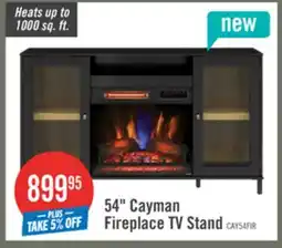 The Brick Cayman 54 Contemporary Electric Fireplace TV Stand for TVs up to 58 – Dark Walnut offer