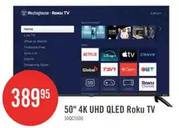 The Brick Westinghouse 50 QLED 4K UHD Smart Roku TV (WR50QC5500) – 2025 Model offer