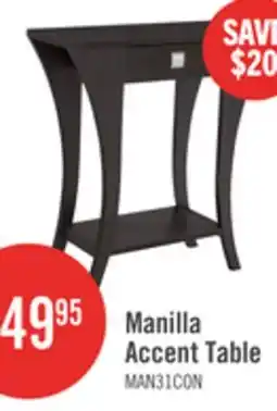 The Brick Manila 31.5 Accent Table with Drawer - Brown offer