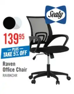 The Brick Sealy Raven 25.2 Adjustable Ergonomic Office Chair with Mesh Padding - Black offer