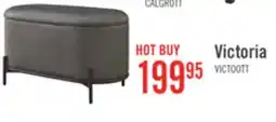 The Brick Victoria 18 Faux Leather Storage Ottoman with Metal Base offer