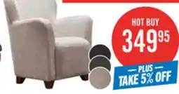 The Brick Zello 29.75 Linen-Look Fabric Accent Chair - Linen offer