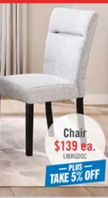 The Brick Libra Dining Chair with Polyester Fabric, - Grey offer