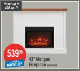 The Brick Mehgan 43.8 Modern Electric Fireplace - White & Brown Two Tone offer