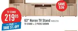 The Brick Noren 63 TV Stand with Storage for TVs up to 70- Light Oak offer