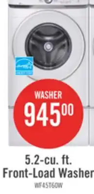 The Brick Samsung 5.2 Cu. Ft. Front-Load Washer - White - Stackable - WF45T6000AW/A5 offer