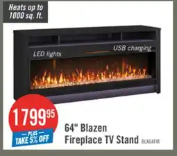 The Brick Blazen 64 Electric Fireplace TV Stand with Storage for TVs up to 70 - Black offer