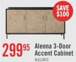 The Brick Alenna 60 3-Door Accent Cabinet - Black with Weathered White Doors offer