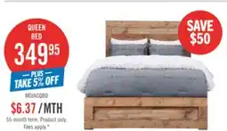 The Brick Mojave Panel Bed with Headboard & Frame, Rustic, Brown - Queen Size offer