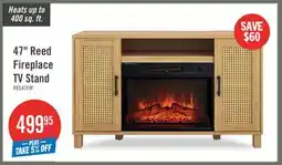 The Brick Reed 47 Contemporary Electric Fireplace with Storage – Light Teak offer