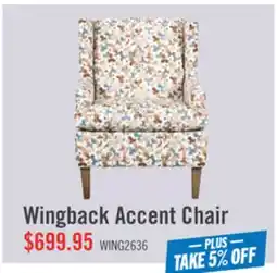 The Brick Made in Canada Sofa Lab Customizable Wingback 30 Fabric Accent Chair – Rose Accent Fabric offer
