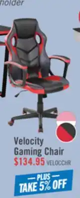 The Brick Velocity 24 Ergonomic Gaming Chair - Black & Red offer