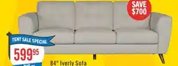 The Brick Iverly 84 Linen-Look Fabric Sofa with Removable Back Cushions – Sand offer